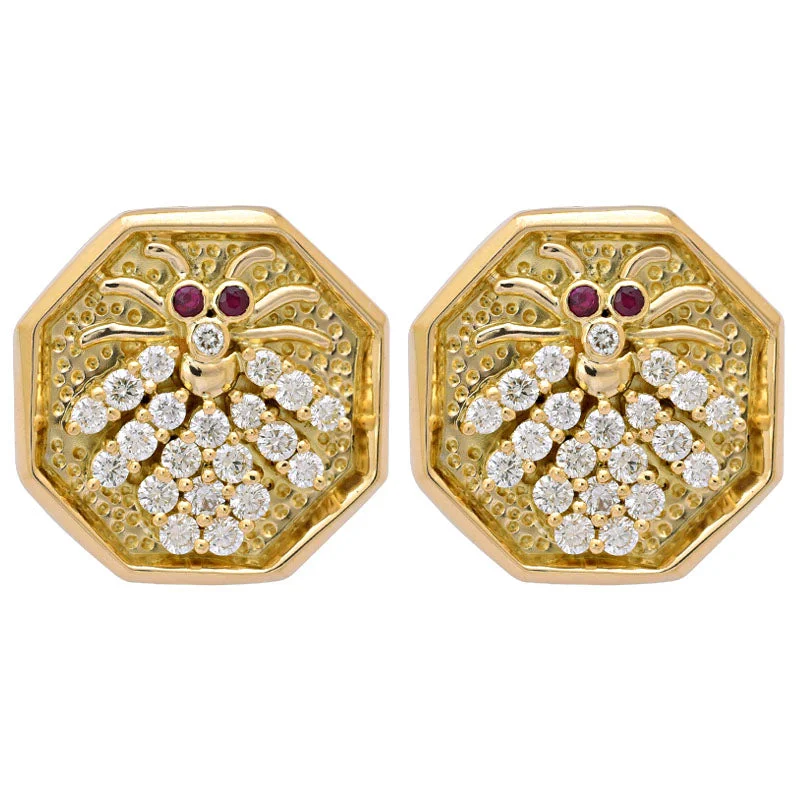 ladies-charm-pearl-earrings-EARRINGS- RUBY AND DIAMOND IN GOLD