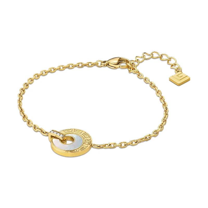 Ladies bracelets with hybrid metals -Women Gold Plated Bracelet