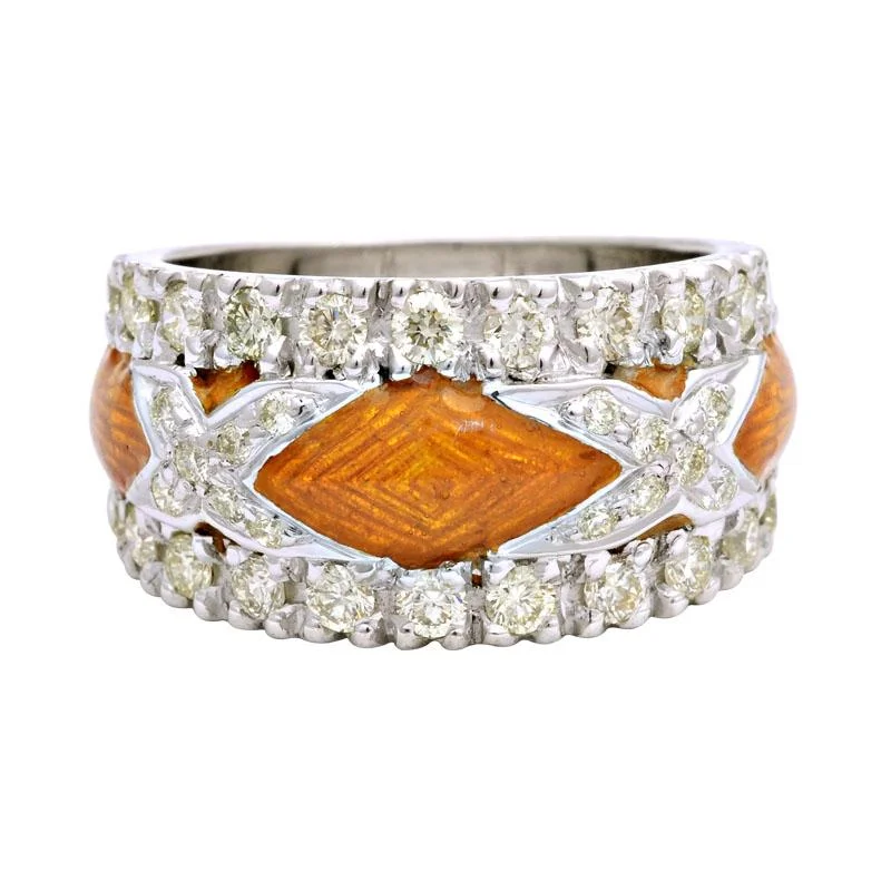 ladies-minimalist-diamond-rings-Ring-Diamond (Enamel)  (124LS)