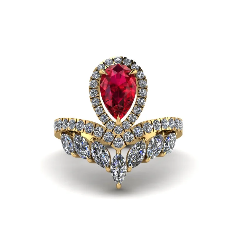 engagement-elegant-diamond-ring-Ruby Crown Radiance Engagement Ring - Aviana No. 10