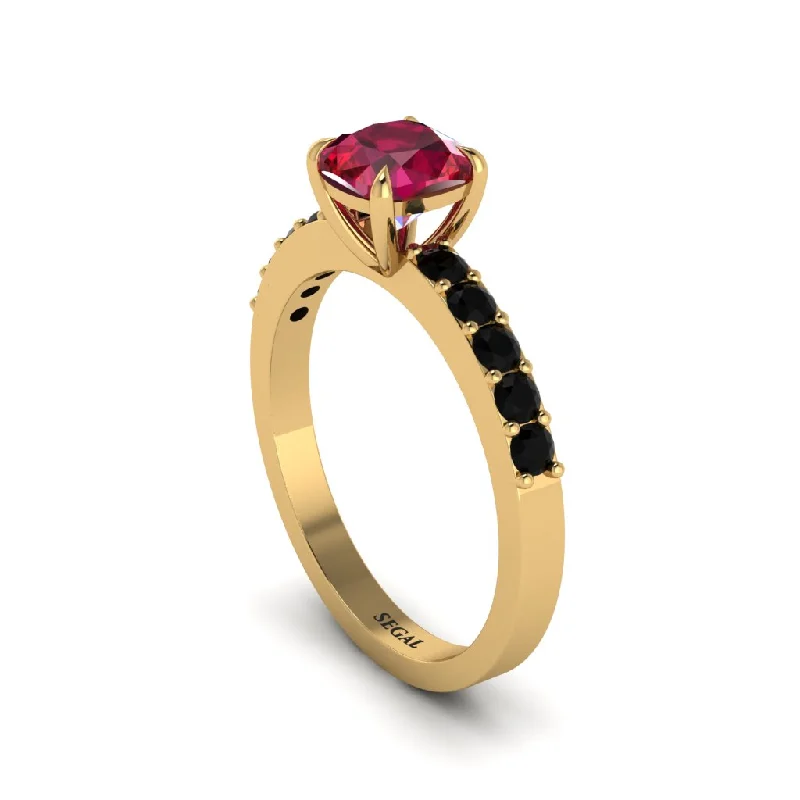 engagement-oval-sapphire-ring-Cushion-Cut Ruby Classic Elegance Engagement Ring - Demi No. 40