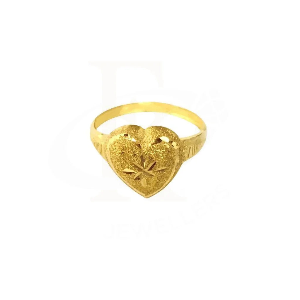 ladies-ruby-vintage-rings-Gold Heart Ring 18KT - FKJRN1281