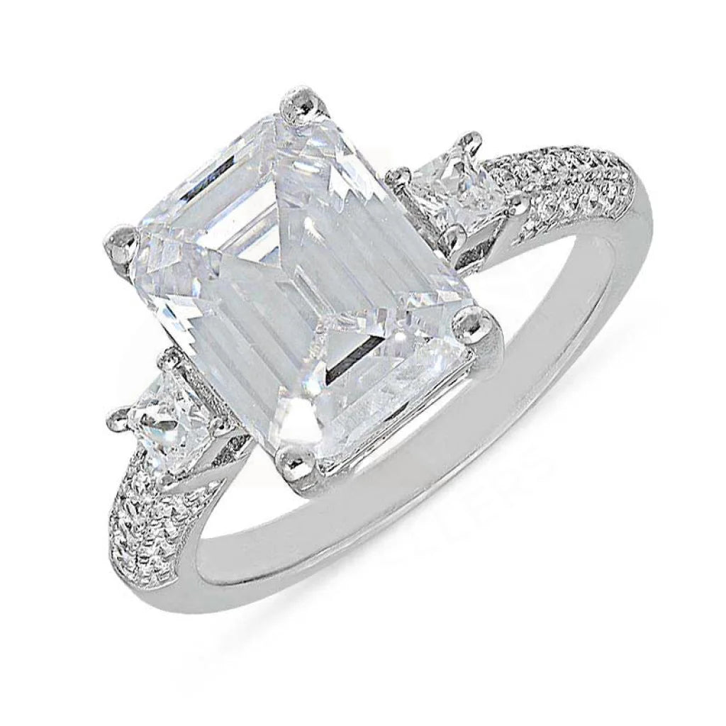 ladies-affordable-diamond-rings-Sterling Silver 925 Solitaire Ring - FKJRNSL2930