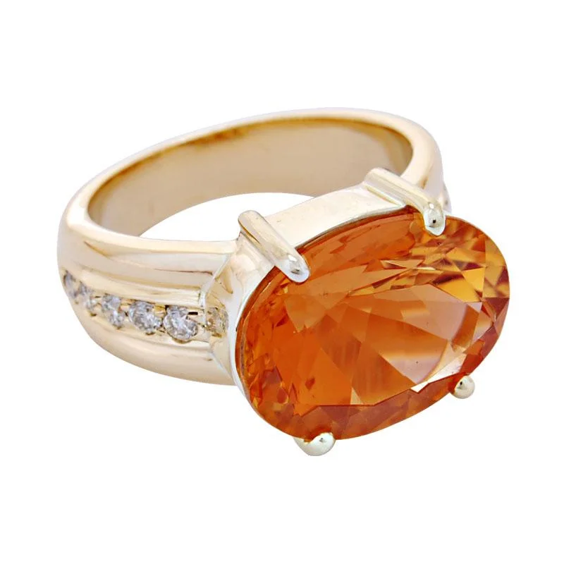 ladies-rose-gold-bridal-rings-Ring-Citrine and Diamond  (1846Q)