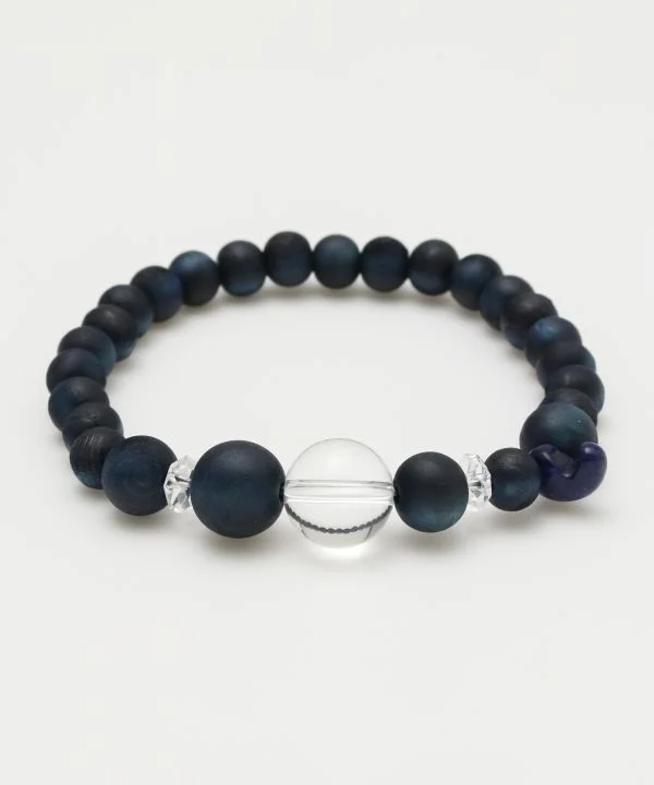 Ladies bracelets statement look -AIZOME Cypress x MAGATAMA Sodalite Bracelet