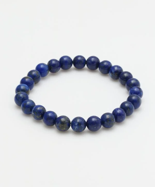 Ladies bracelets polished bands -8mm Lapis Lazuli Bracelet