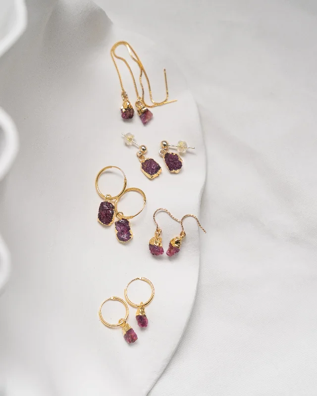 ladies-elegant-pearl-earrings-July | Ruby Earrings