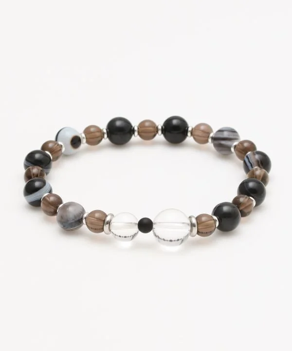 Ladies bracelets fine cuffs -SHOUSHA - 8mm Eye Agate Bracelet