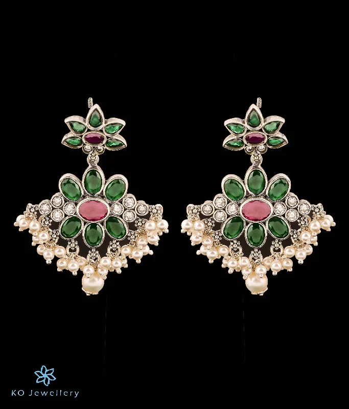 ladies-everyday-rose-gold-earrings-The Bodhi Silver Kemp Peacock Earrings