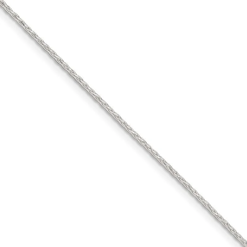 Ladies bracelets for grad students -Sterling Silver 1.25mm Diamond-cut Round Spiga Chain Bracelet