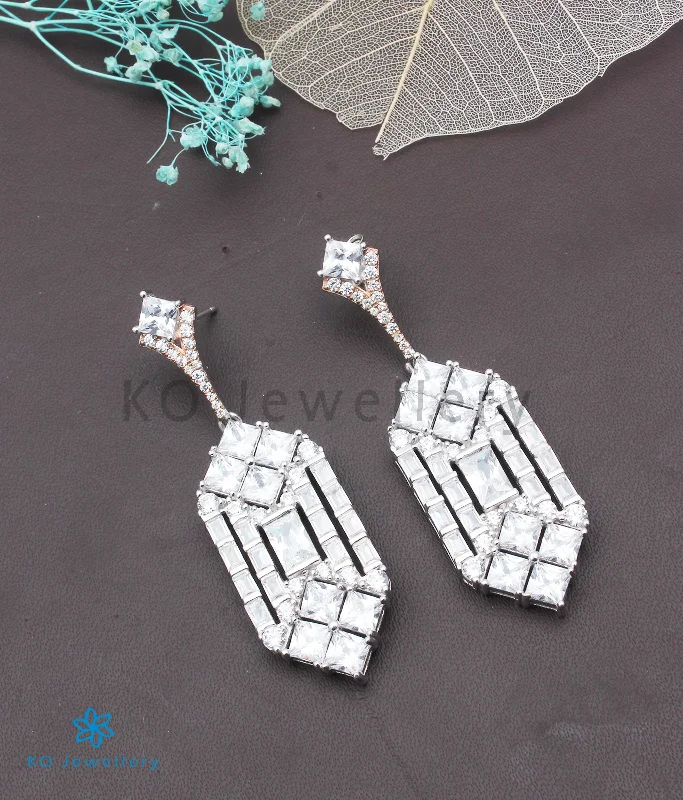 ladies-pendant-gold-earrings-The Art Deco Silver Earrings