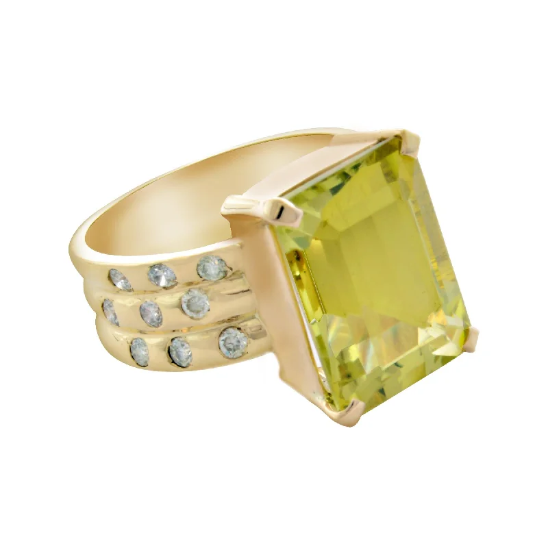 ladies-affordable-rings-Ring-Lemon Quartz and Diamond  (1916F)