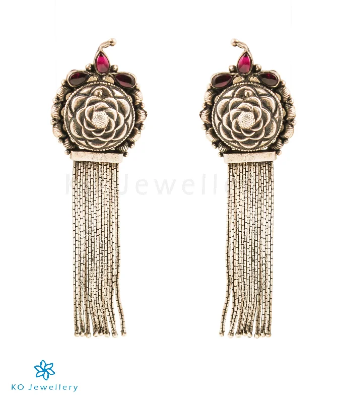 ladies-pendant-rose-gold-earrings-The Akshar Silver Earrings