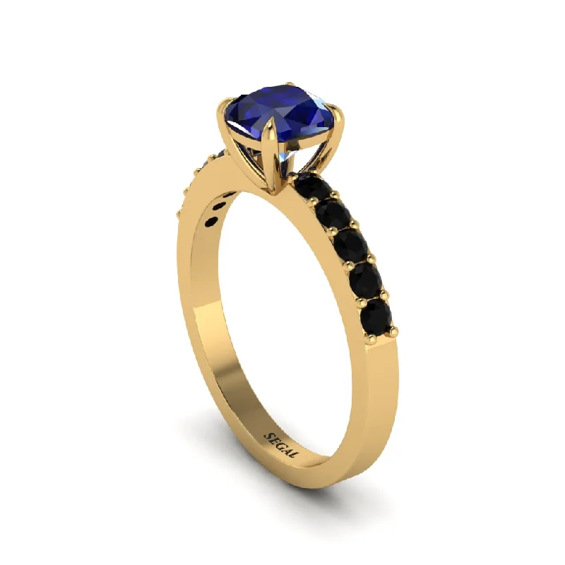 engagement-marquise-cut-gold-ring-Cushion-Cut Sapphire Classic Elegance Engagement Ring - Demi No. 43