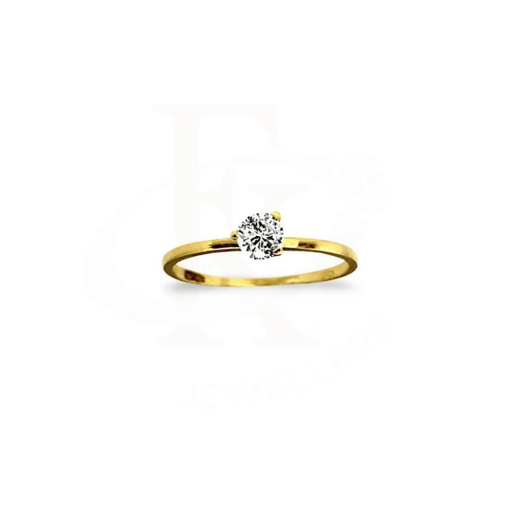 ladies-affordable-diamond-rings-Gold Solitaire Ring 18KT - FKJRN1318