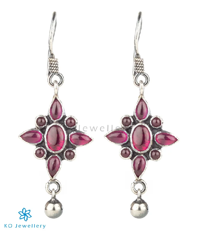 ladies-silver-drop-earrings-The Trisha Silver Earrings(Oxidised)