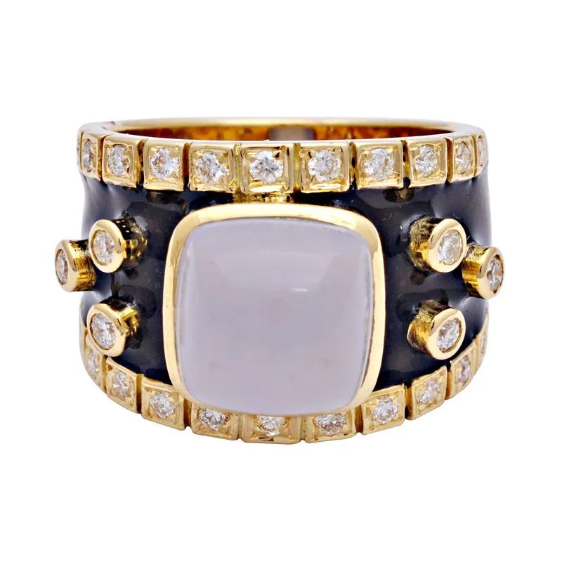 ladies-sapphire-eternity-rings-Ring-Chalcedony and Diamond (Enamel)  (2100J)