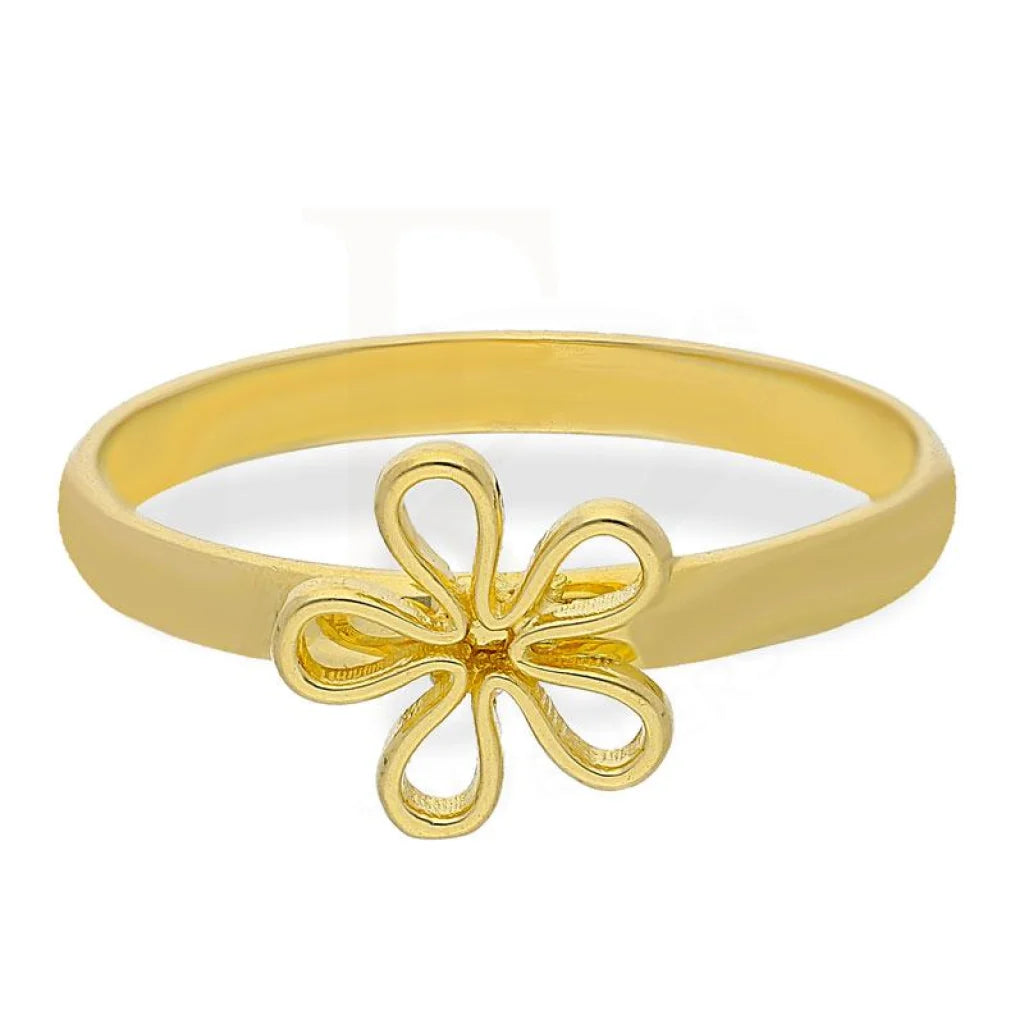 ladies-platinum-handmade-rings-Gold Flower Ring 18KT - FKJRN18K3291