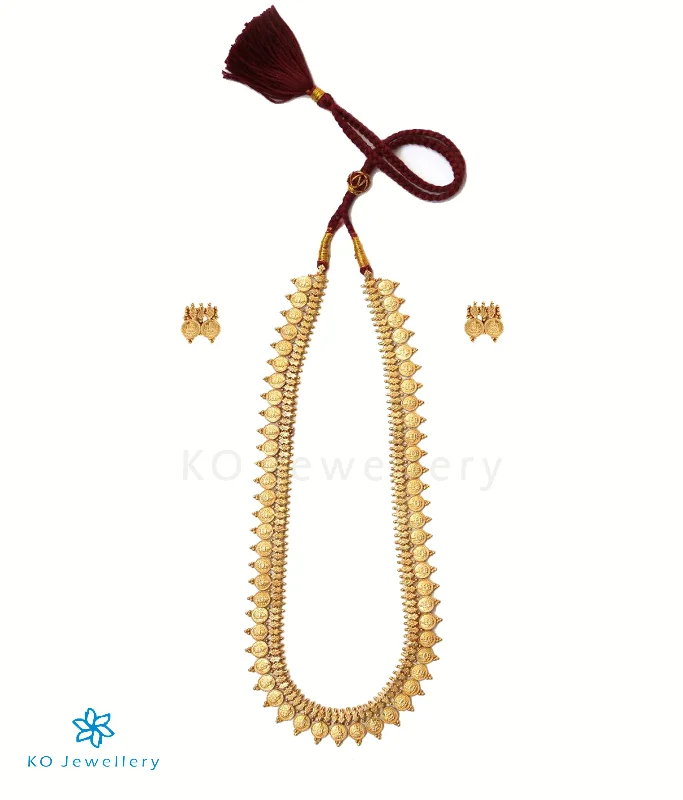 ladies-modern-dangle-earrings-The Kamakshi Kasina-hara & Earrings (Long)