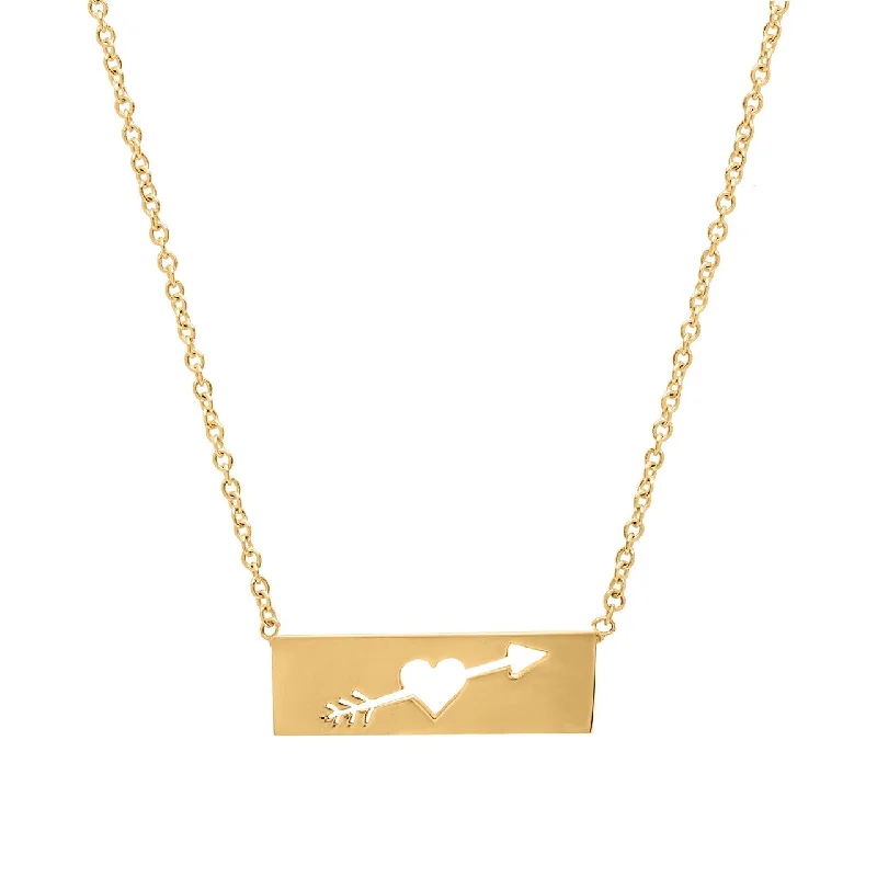 Ladies necklaces bold designs -Love arrow necklace