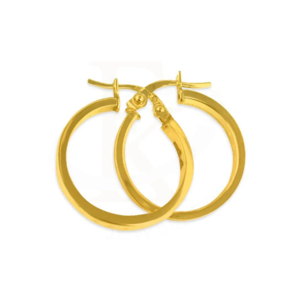 ladies-pendant-diamond-earrings-Gold Hoop Earrings 18KT - FKJERN1491