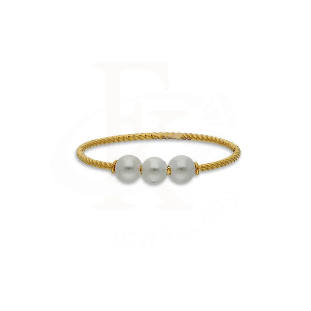 ladies-silver-unique-rings-Gold Pearl Ring 21KT - FKJRN21K2724