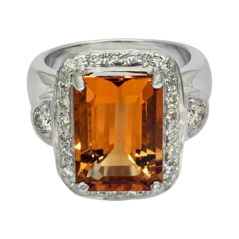 ladies-promise-gold-rings-Ring- Citrine and Diamond  (244IS)