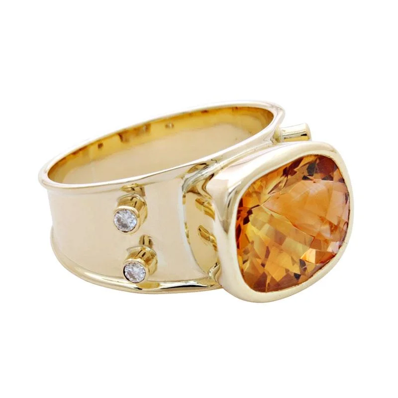 ladies-birthstone-rose-gold-rings-Ring-Citrine and Diamond  (1793K)