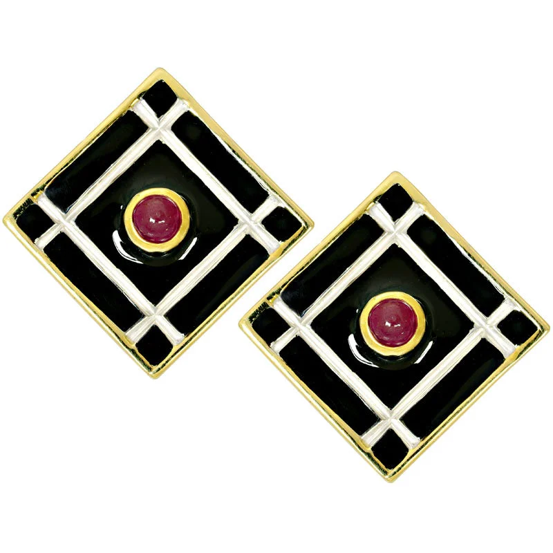 ladies-tassel-diamond-earrings-Earrings-Ruby (Enamel)