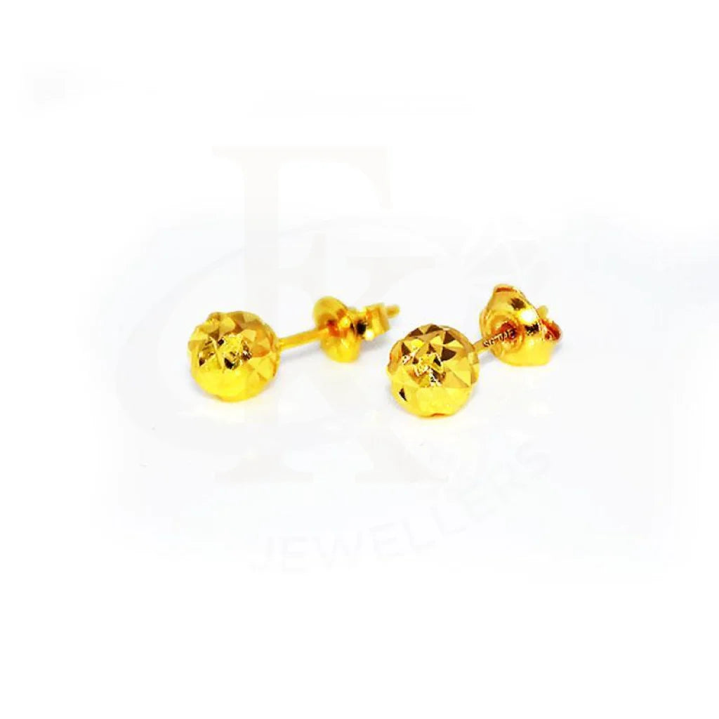 ladies-diamond-charm-earrings-Gold Stud Earrings 18KT - FKJERN1417