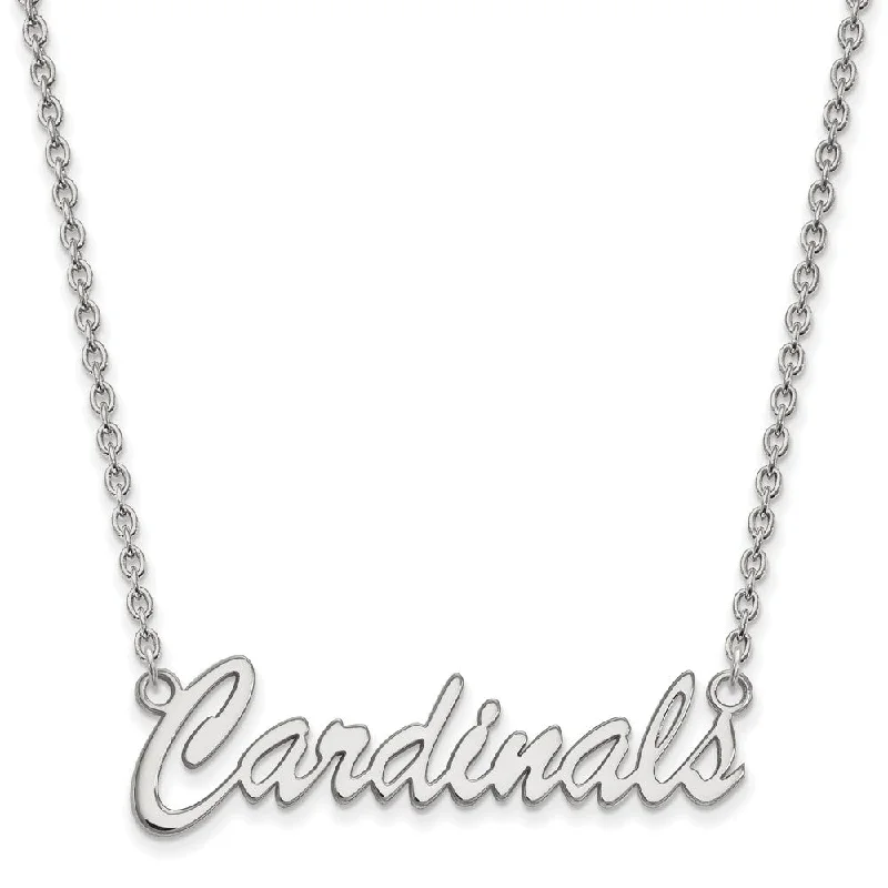 Ladies necklaces for pioneers -Sterling Silver U of Louisville Medium Pendant Necklace