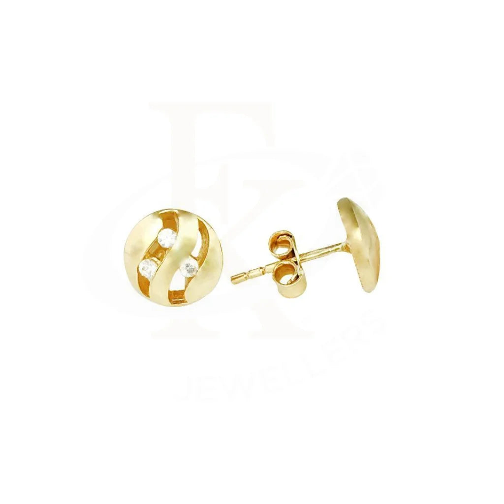 ladies-gift-gold-earrings-Gold Stud Earrings 18KT - FKJERN1504