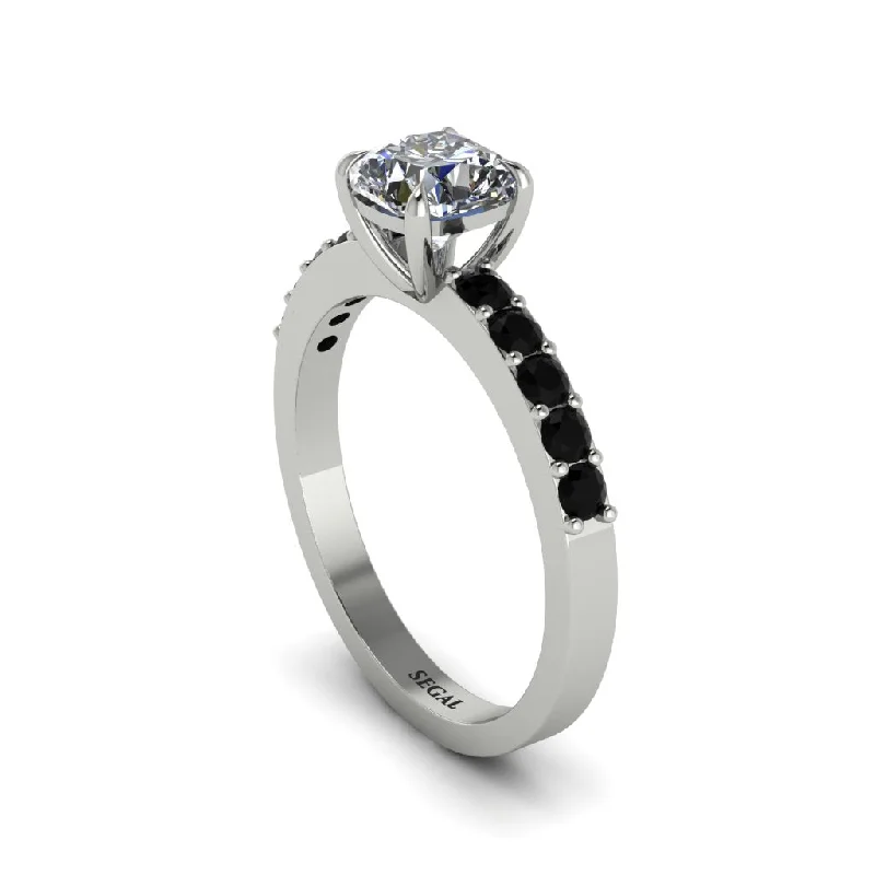 engagement-modern-silver-ring-Cushion-Cut Diamond Classic Elegance Engagement Ring - Demi No. 33