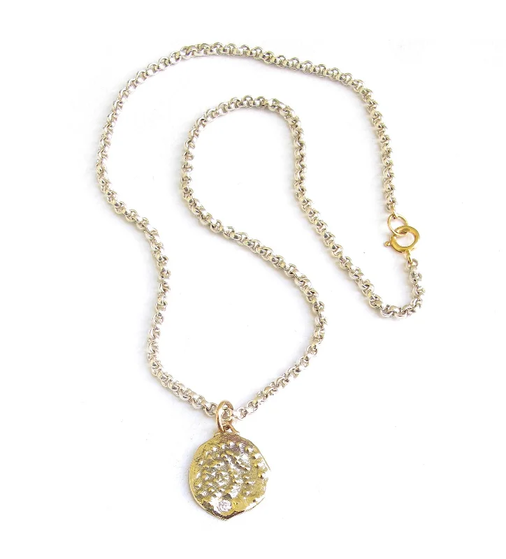 Ladies necklaces polished chains -Relic Coin Necklace