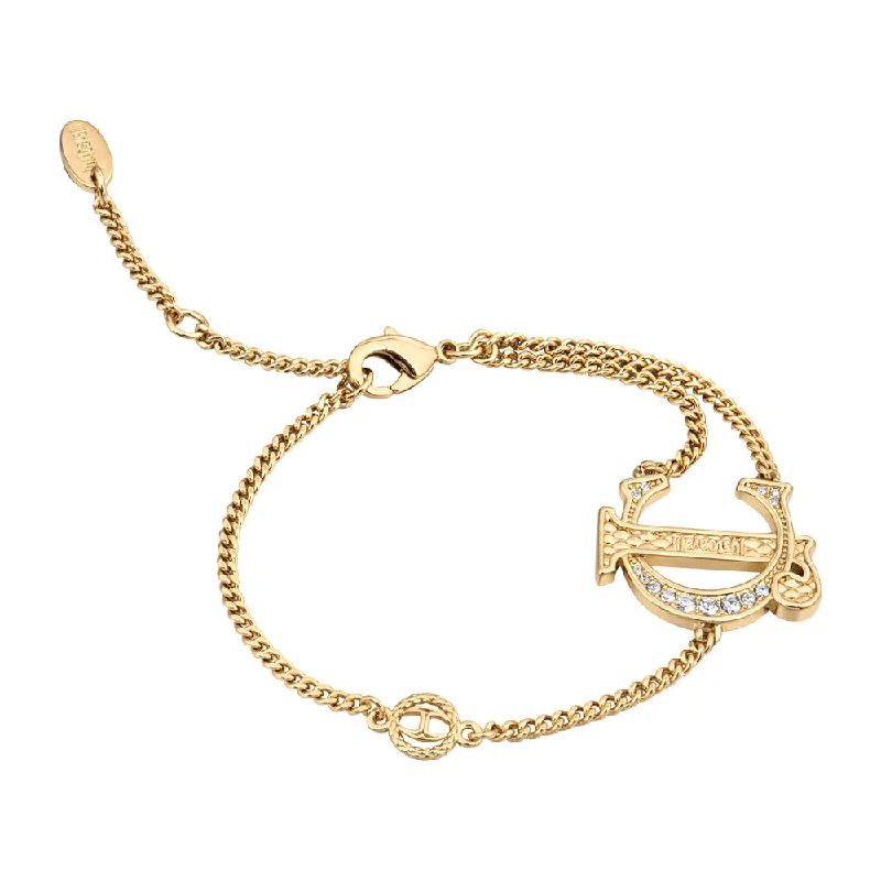 Ladies bracelets with wand charms -Women Forward Gold Bracelet