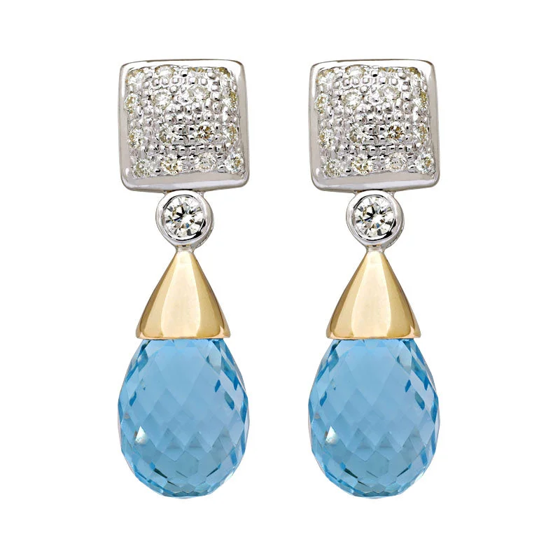 ladies-charm-diamond-earrings-Earrings-Blue Topaz and Diamond