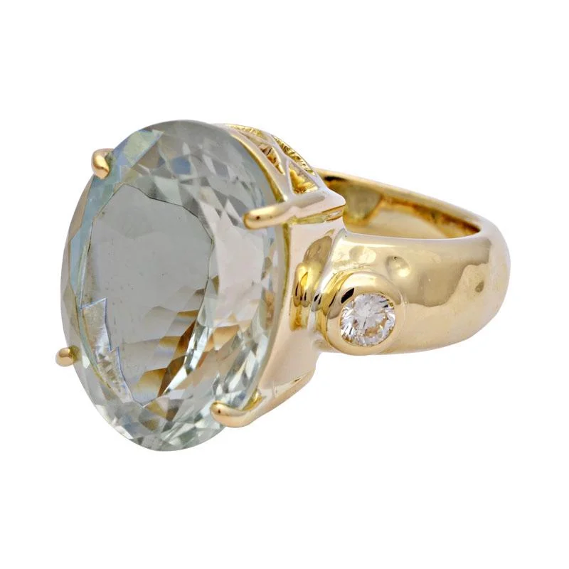 ladies-stackable-pearl-rings-Ring-Green Quartz and Diamond  (2115F)