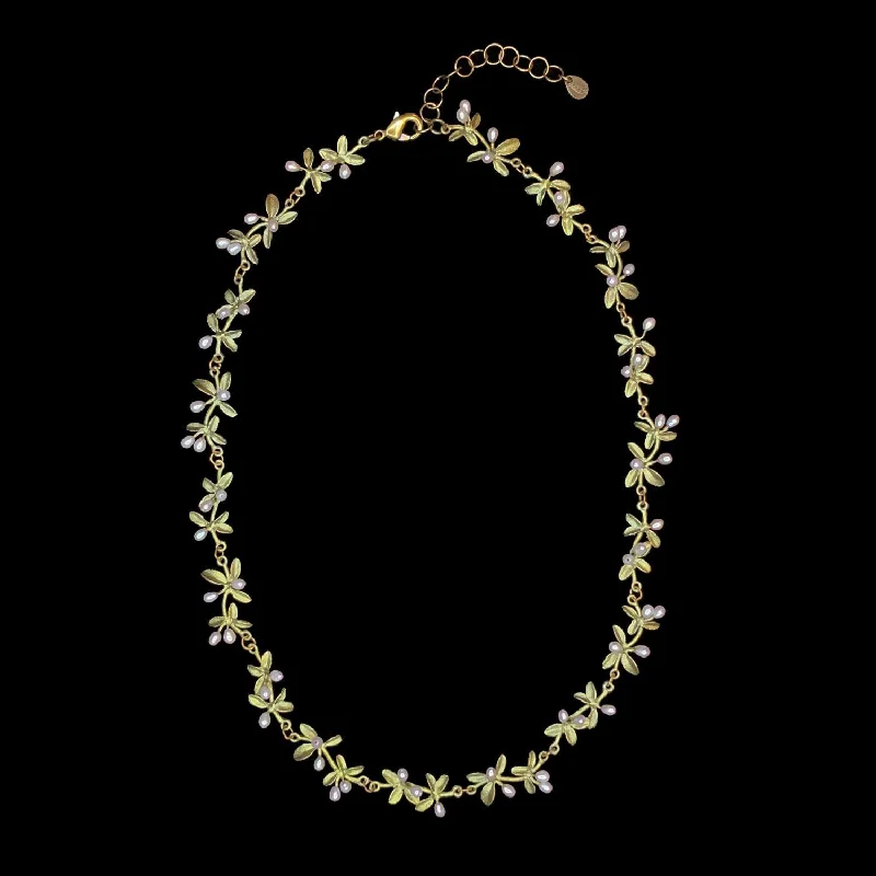 ladies-modern-gold-rings-Flowering Thyme Necklace