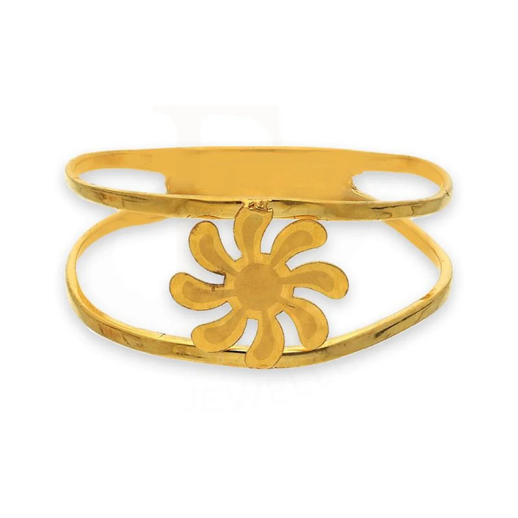 ladies-halo-rose-gold-rings-Gold Flower Ring 21KT - FKJRN21K2849