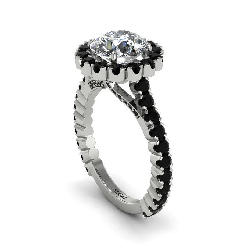 engagement-marquise-cut-diamond-ring-Round Cut Diamond Timeless Splendor Engagement Ring - Jazlyn No. 33