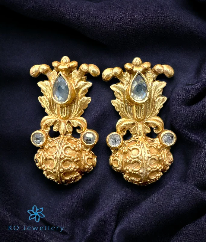 ladies-bridal-hoop-earrings-The Silver Kundan Earrings