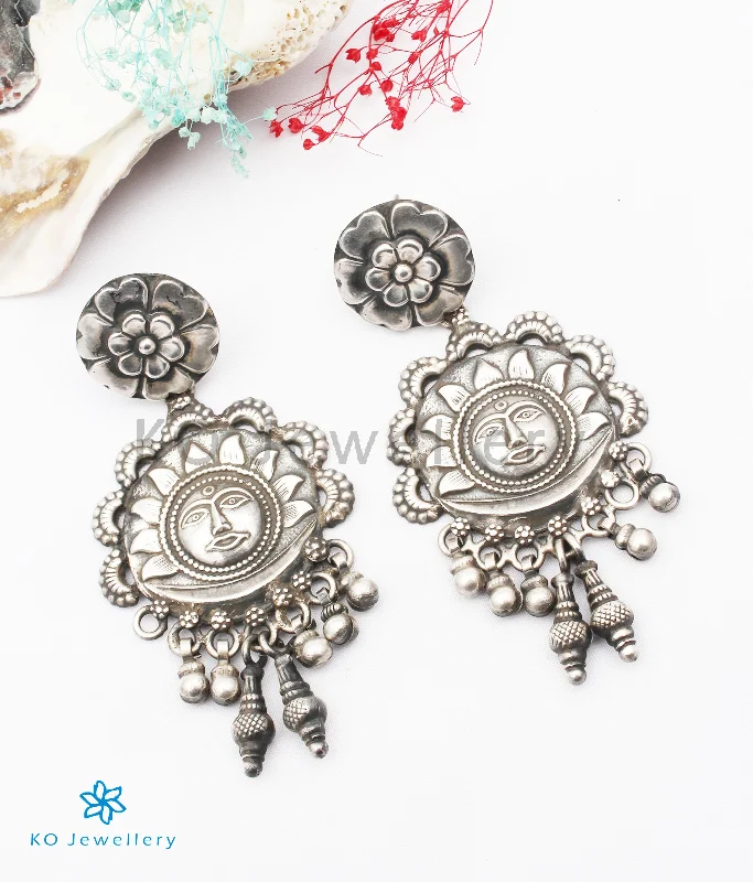 ladies-cross-gold-earrings-The Suryakanti Silver Earrings