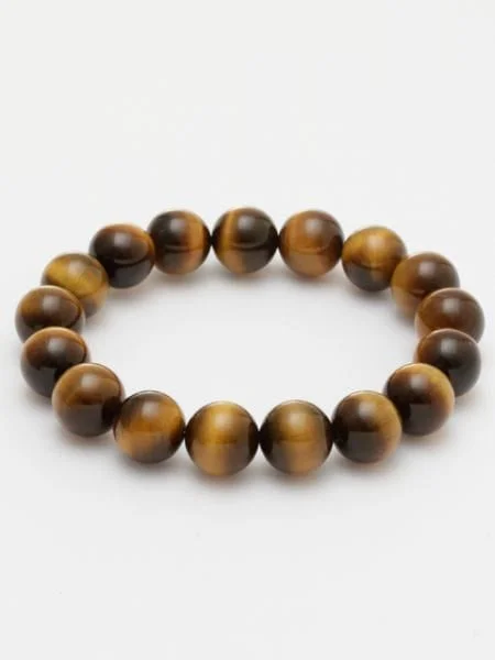 Ladies bracelets smooth cuffs -3A Grade 12mm Tiger Eye Bracelet