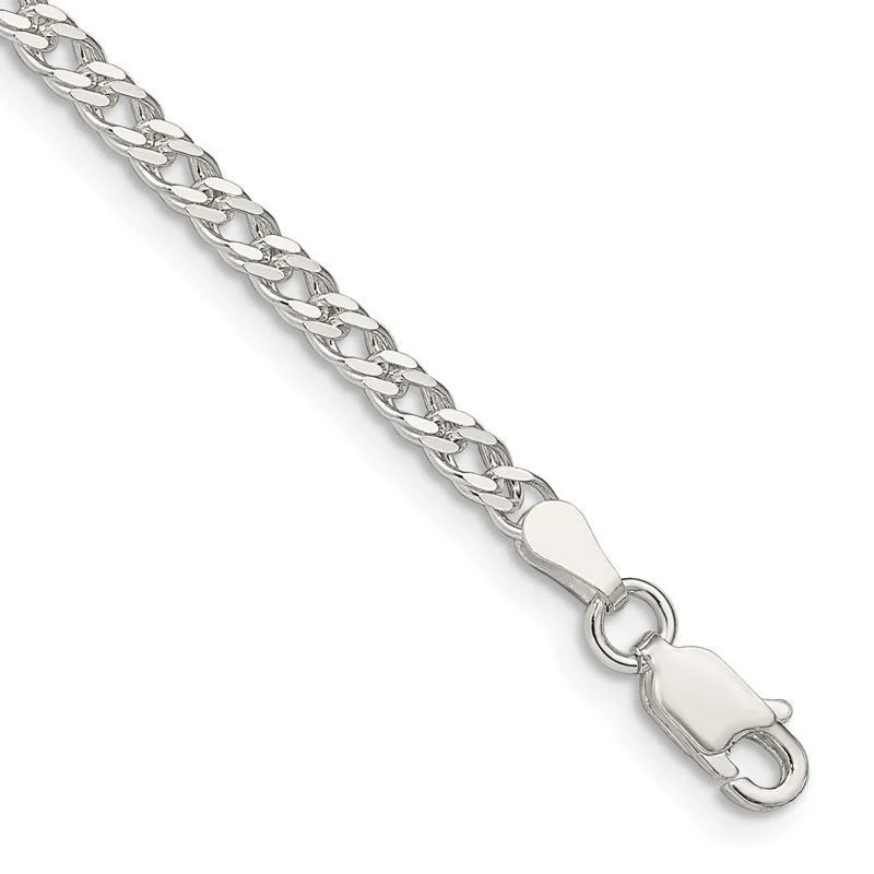 Ladies bracelets chic strands -Sterling Silver 3.3mm Rambo Chain Bracelet