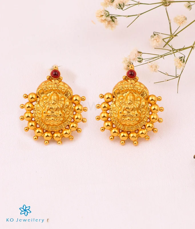 ladies-pearl-rose-gold-earrings-The Avahati Silver Lakshmi Earrings