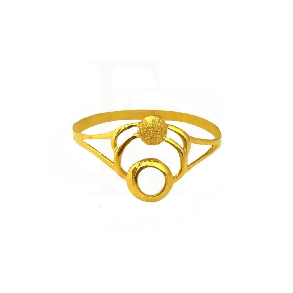 ladies-platinum-three-stone-rings-Gold Ring 18KT - FKJRN1284