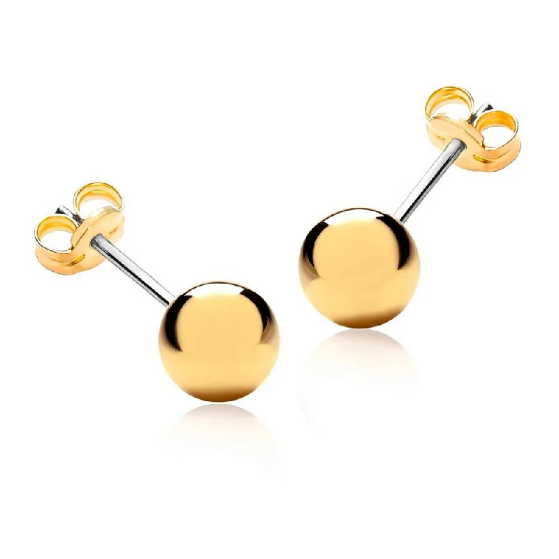 ladies-bridal-hoop-earrings-6mm Ball Stud Earrings