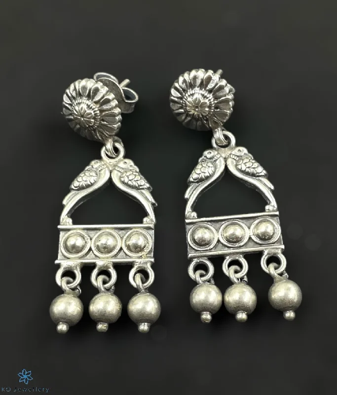 ladies-birthstone-gold-earrings-The Adhena Silver Earrings