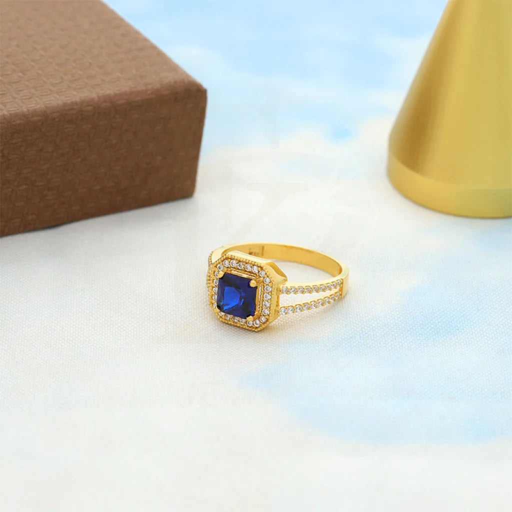 ladies-vintage-sapphire-rings-Gold Solitaire Ring 18KT - FKJRN18K5174