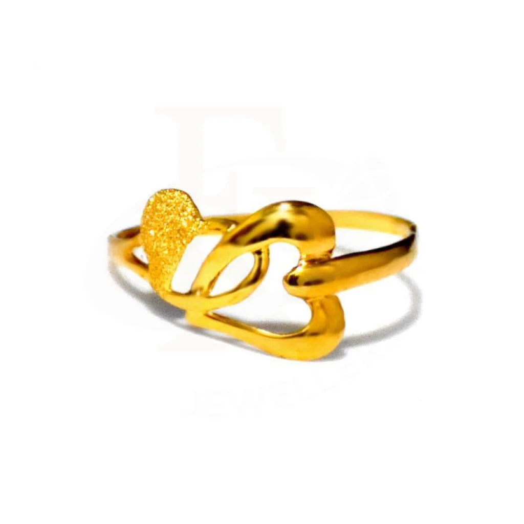 ladies-stackable-sapphire-rings-Gold Heart Ring 18KT - FKJRN1308